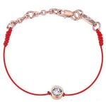  Kordelarmband, Rotgold, verziert mit Swarovski-Kristallen