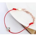  Kordelarmband, Rotgold, verziert mit Swarovski-Kristallen