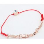  Kordelarmband, Rotgold, verziert mit Swarovski-Kristallen