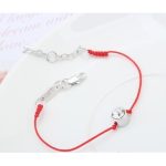  Kordelarmband, rotes Rhodium, verziert mit Swarovski-Kristallen