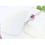  Schmetterlingsarmband, Amethyst, verziert mit Swarovski-Kristallen