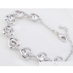 Armband mit Herzmuster, Kristall, verziert mit Swarovski-Kristallen