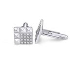 Manschettenknöpfe, quadratisch, Kristall