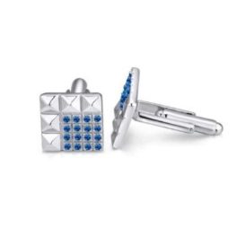 Manschettenknöpfe, quadratisch, blau