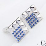 Manschettenknöpfe, quadratisch, blau