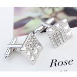 Manschettenknöpfe, quadratisch, Kristall