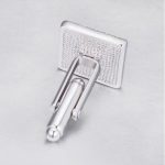 Manschettenknöpfe mit Zirkonkristall, Burgunderrot