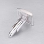 Manschettenknöpfe mit Kreuzmotiv, Burgunderrot