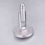 Manschettenknöpfe mit Swarovski-Kristall, Burgunderrot