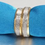 Herren-Ehering, mit geometrischem Muster, Edelstahl, Silber, Größe 9