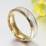 Herren-Ehering, mit geometrischem Muster, Edelstahl, Silber, Größe 12