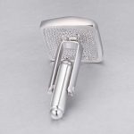 Manschettenknöpfe, gestreift, schwarz