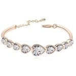  Herzarmband, Kristall, verziert mit Swarovski-Kristallen