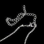  Geometrisches Set aus Ohrringen und Halskette, silberfarben