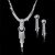  Set aus Creolen und Halskette, silberfarben
