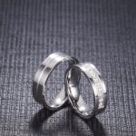 Herren-Ehering, Edelstahl, Silber, Größe 8