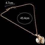  Vergoldete Halskette mit Herzanhänger, lila