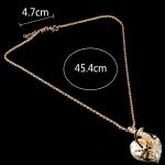  Vergoldete Halskette mit Herzanhänger, grün