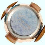  Damenarmbanduhr mit dreifachem Lederarmband, schwarz