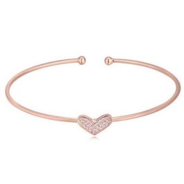  Armband mit Herzmuster, Roségold, Roségold