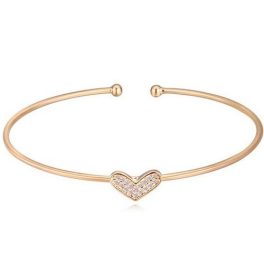 Armband mit Herzmuster, funkelndes Gold