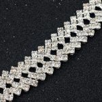  Kristallines, geometrisches Armband, silberne Farbe