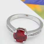  Klassischer runder Steinring, GAR, 8,5