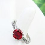  Klassischer runder Steinring, GAR, 7,5