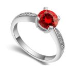  Klassischer runder Steinring, GAR, 6,5