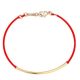 Rotes Kordelarmband, funkelndes Gold