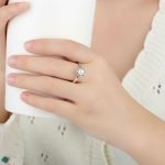 Silberring mit echter Perle, Größe 9