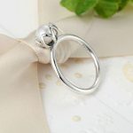 Silberring mit echter Perle, Größe 9