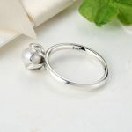 Silberring mit echter Perle, Größe 9