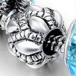  Versilbertes Perlenarmband, Türkis