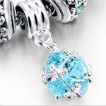  Versilbertes Perlenarmband, Türkis