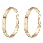 Klassische Creolen, funkelndes Gold