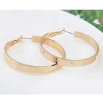 Klassische Creolen, funkelndes Gold