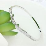  Ovales Armband, Rhodium