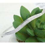  Ovales Armband, Rhodium