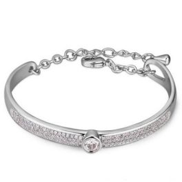  Klassisches Armband, Rhodium