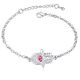 Armband „Hand der Fatima“, verziert mit Swarovski-Kristallen, Rose