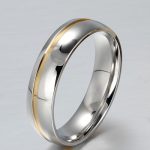  Herren-Ehering, Edelstahl, Silber, Größe 9