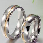 Herren-Ehering, Edelstahl, Silber, Größe 10