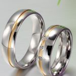  Damen-Ehering, Edelstahl, Silber, Größe 6