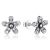 Silberne Gänseblümchen-Ohrringe