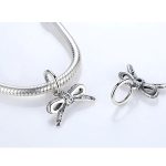  Bogenförmiger Silberanhänger mit Zirkoniumkristall, weiß