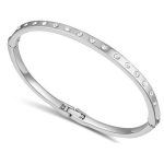  Klassisches ovales Armband, Rhodium
