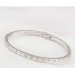  Klassisches ovales Armband, Rhodium