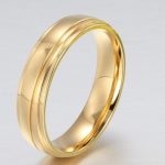  Herren-Ehering, Edelstahl, Gold, Größe 11