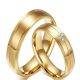  Damen-Ehering, Edelstahl, Gold, Größe 8
